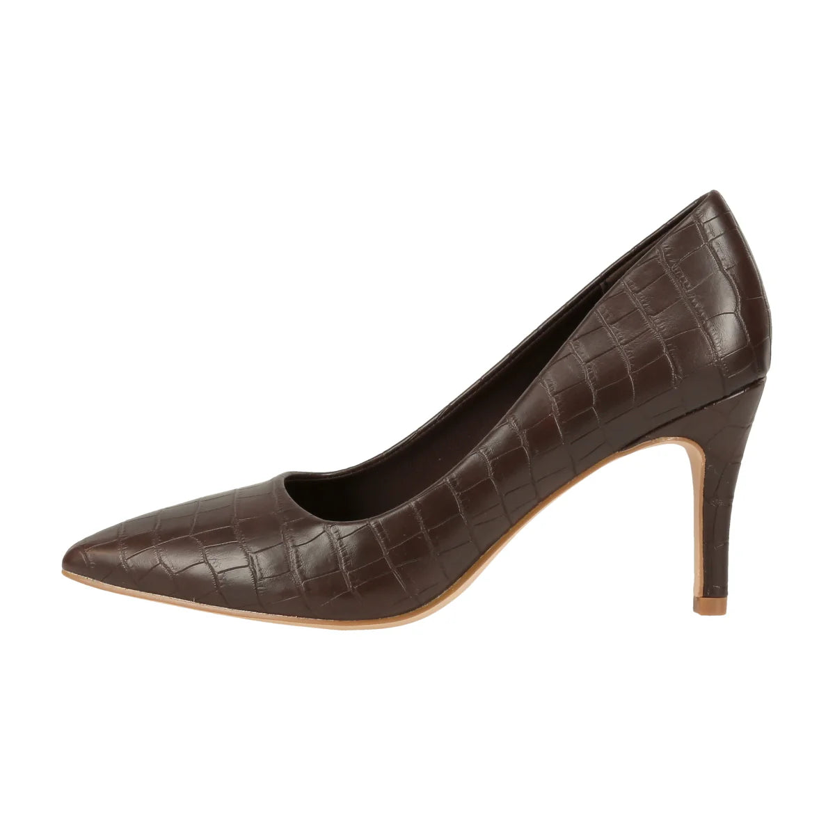 Kenneth Cole Camila Croco Pump Brown RWS4582CR Women’s Crocodile Texture Pointed Toe Heels