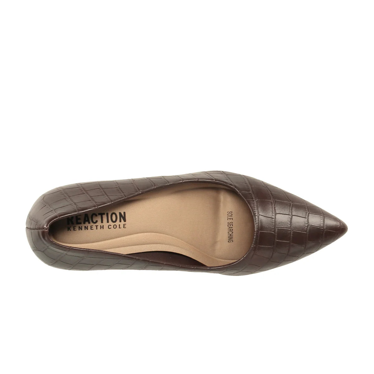 Kenneth Cole Camila Croco Pump Brown RWS4582CR Women’s Crocodile Texture Pointed Toe Heels