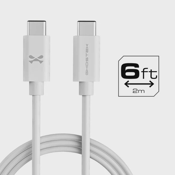 Ghostek NRGline USB-C to USB-C 60W Cable 6ft White
