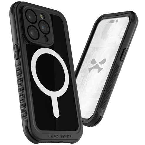 Ghostek Nautical 4th Gen Case for iPhone 14 Pro – Black Waterproof Shockproof Protective Cover