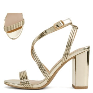 My Delicious Oldwin-Gold Patent Dress Sandal