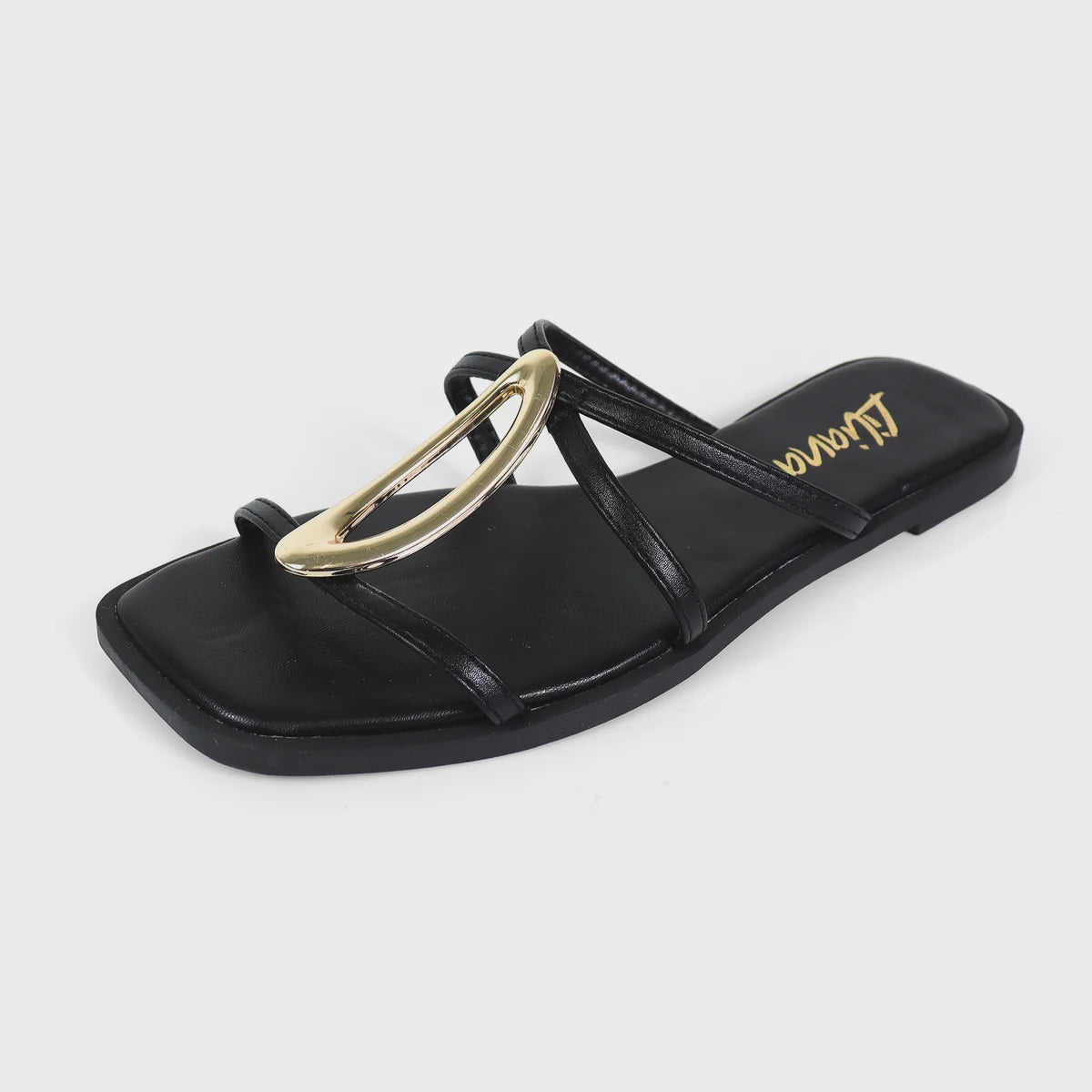 Liliana Knot Band Open Toe Flat Slide Sandal - Oren-1 Gold