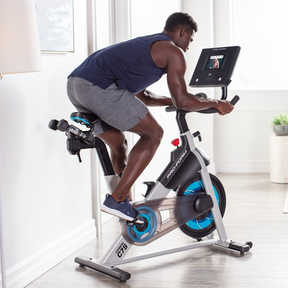 ProForm Carbon C7S Studio Bike PFEX67820 – Smart Indoor Cycling Bike with 7” Touchscreen, iFIT Compatible & 22 Resistance Levels