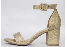 City Classified Cake Gold Shimmer Dress Sandal
