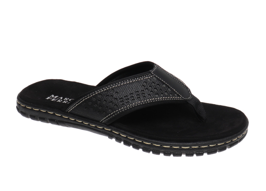 Marco Ferrara  91634 MARC-44 Black Slip on Slipper