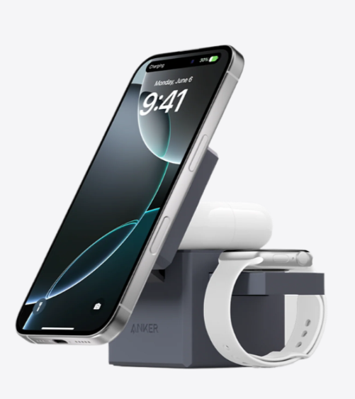 Anker 3-in-1 Cube with MagSafe- Gray (Y1811JA1-1)