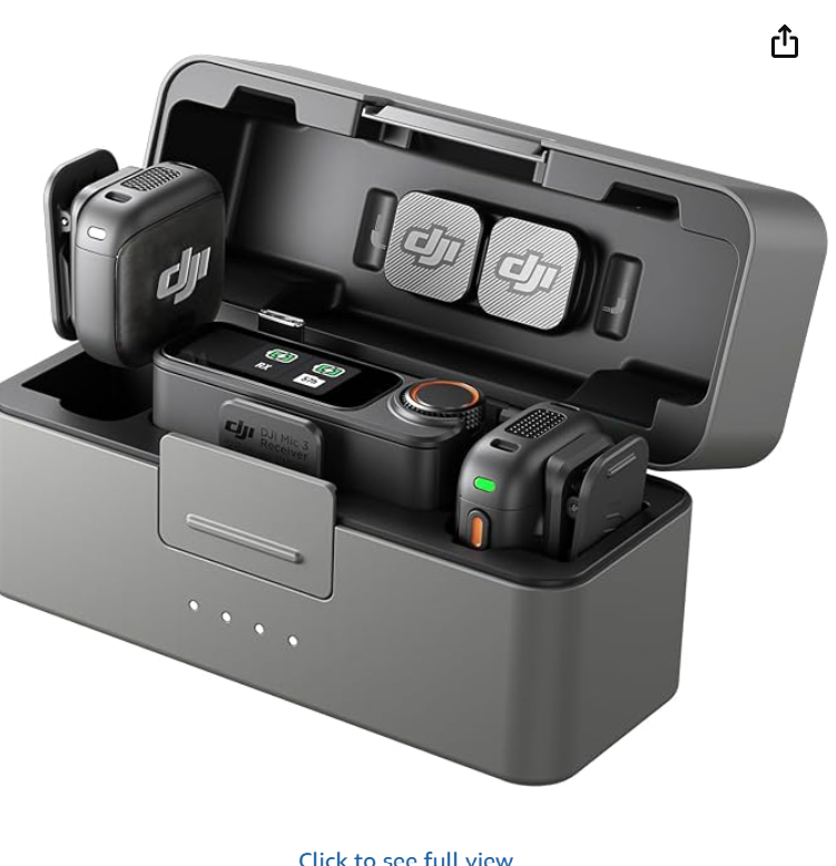 DJI Mic 3 Bundle (2 TX + 1 RX + Charging Case) Wireless Microphone