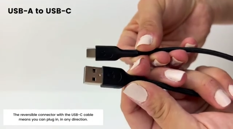 Quikcell  QCC3FT-BLK CHARGE & SYNC CABLE USB-C to USB-C - 3FT - Black