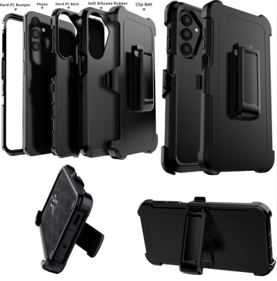 Quikcell Grand Advocate Dual-Layer Kickstand Case for Samsung Galaxy A17 5G – Armor Black Rugged Cover