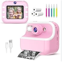 Dudu Dragon Instant Camera for Kids – Dual Lens Front & Rear Selfie Camera Toy
