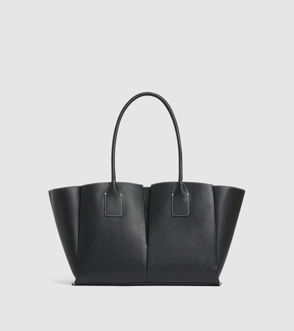 Elena Large Tote Bag  Grained Leather TELE1670N01-Black