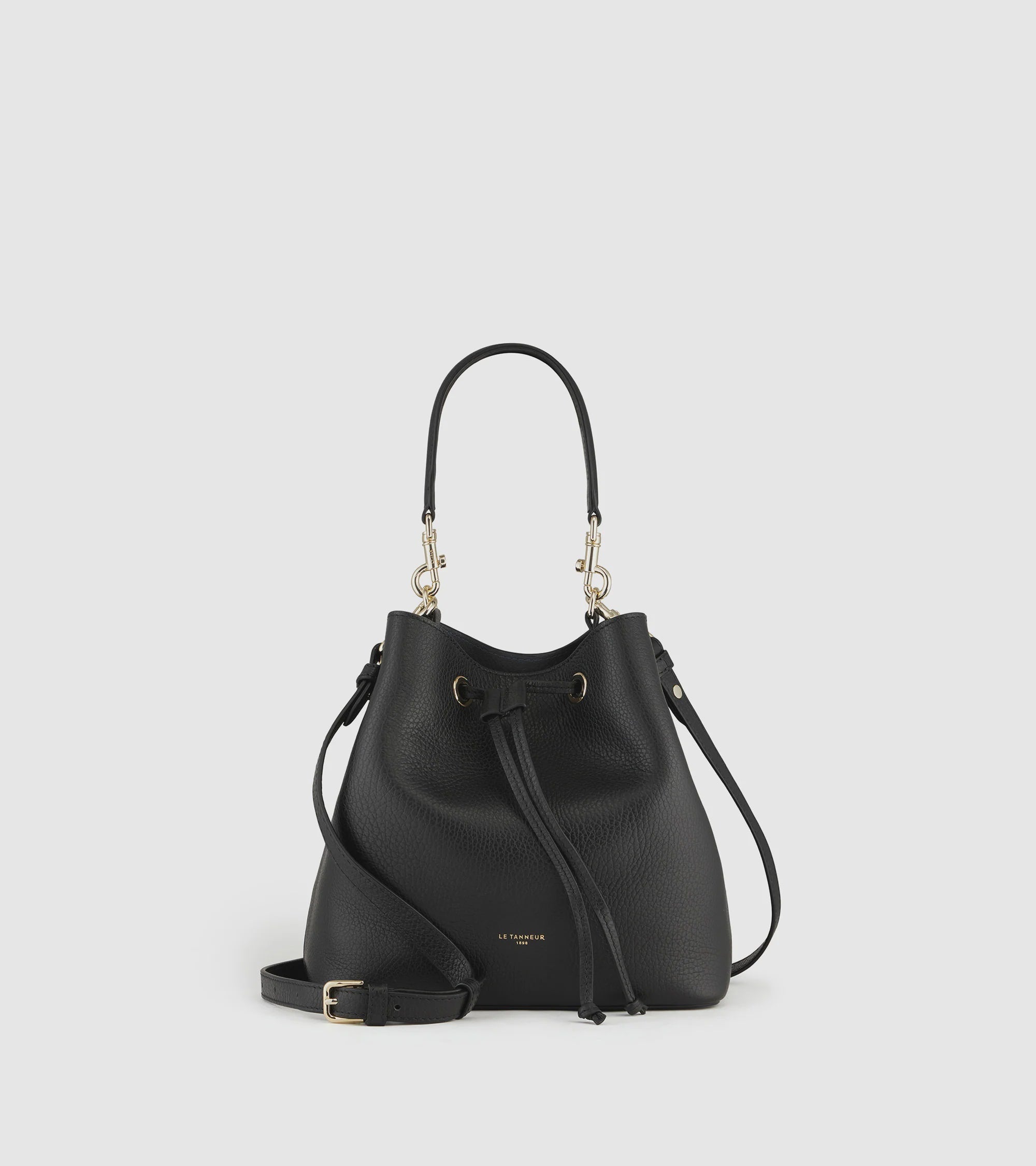 Louise Medium Bucket Bag Grained Leather TLOS1310Y41-Black/Blue