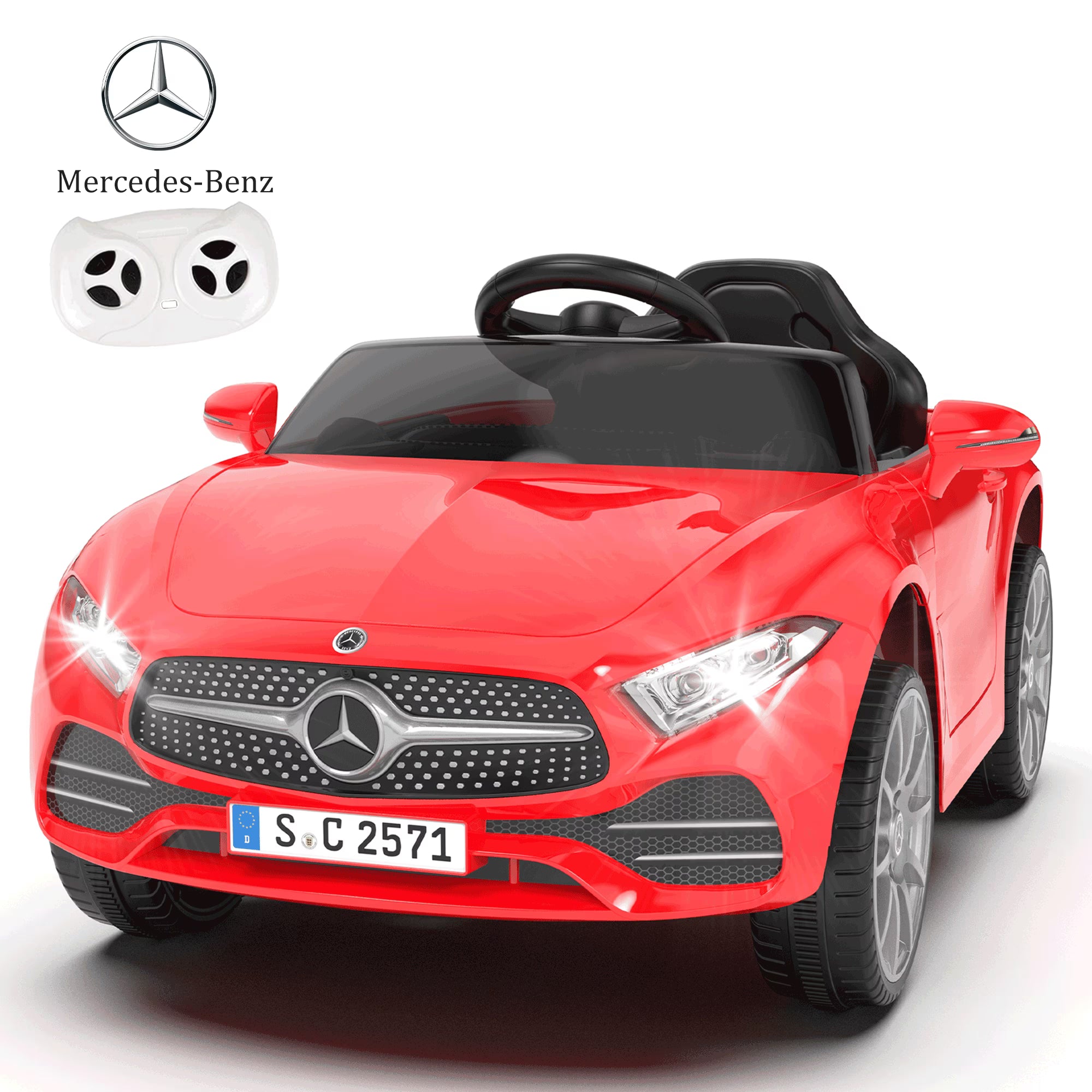 Xuanlur Licensed Mercedes-Benz CLS 350 12V Electric Ride-On Toy – Kids Electric Car with Remote Control, Bluetooth & LED Lights
