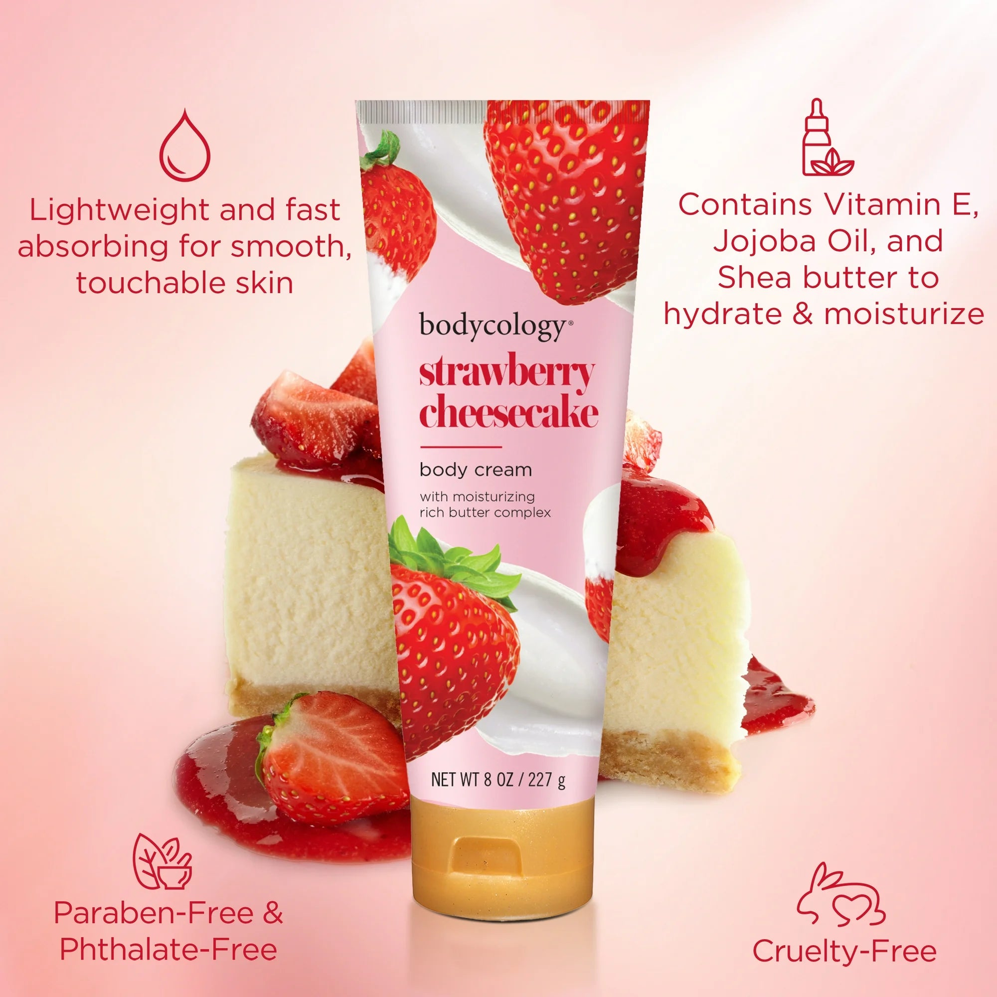 Bodycology Strawberry Cheesecake Body Cream 8oz