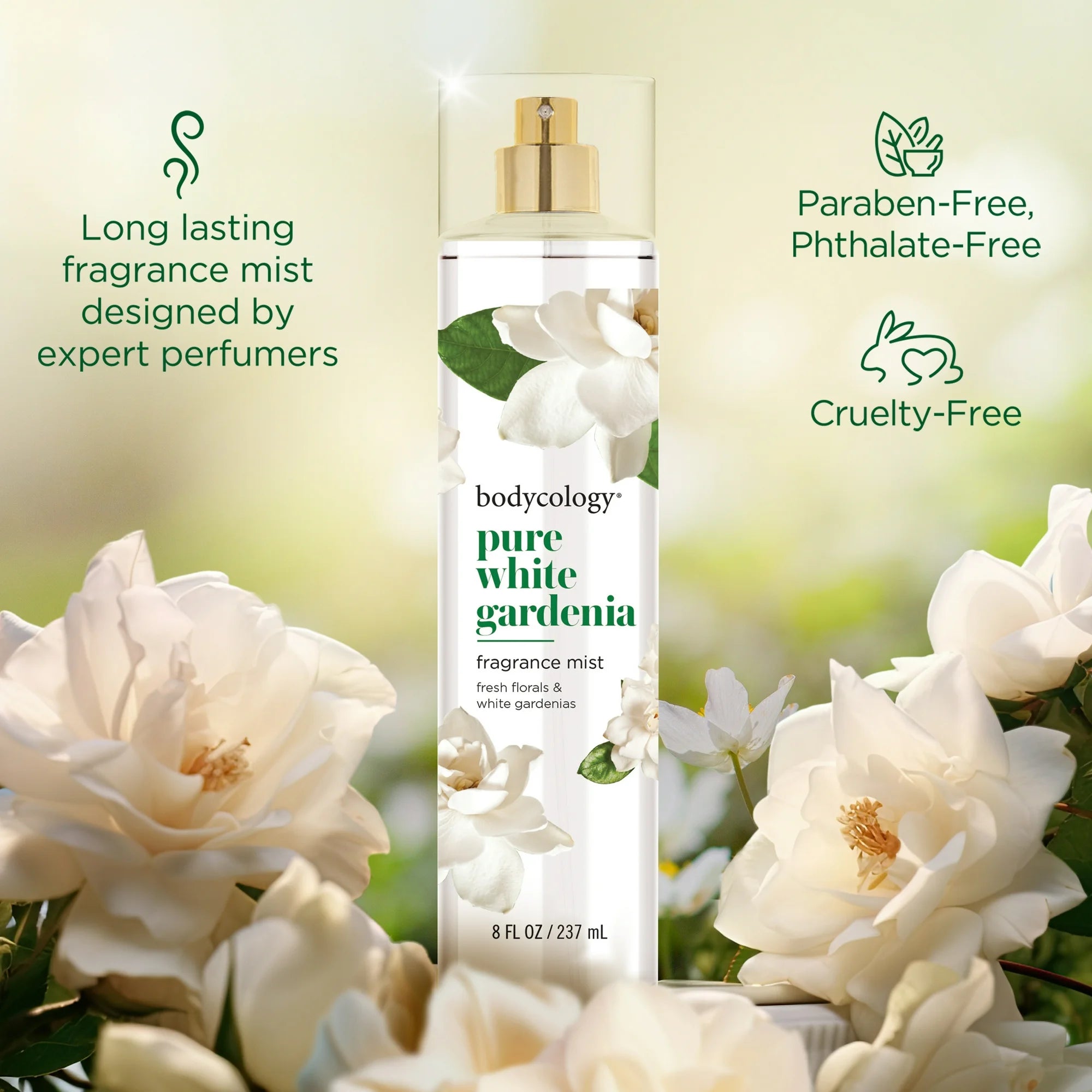 Bodycology Pure White Gardenia Fragrance Mist 8oz