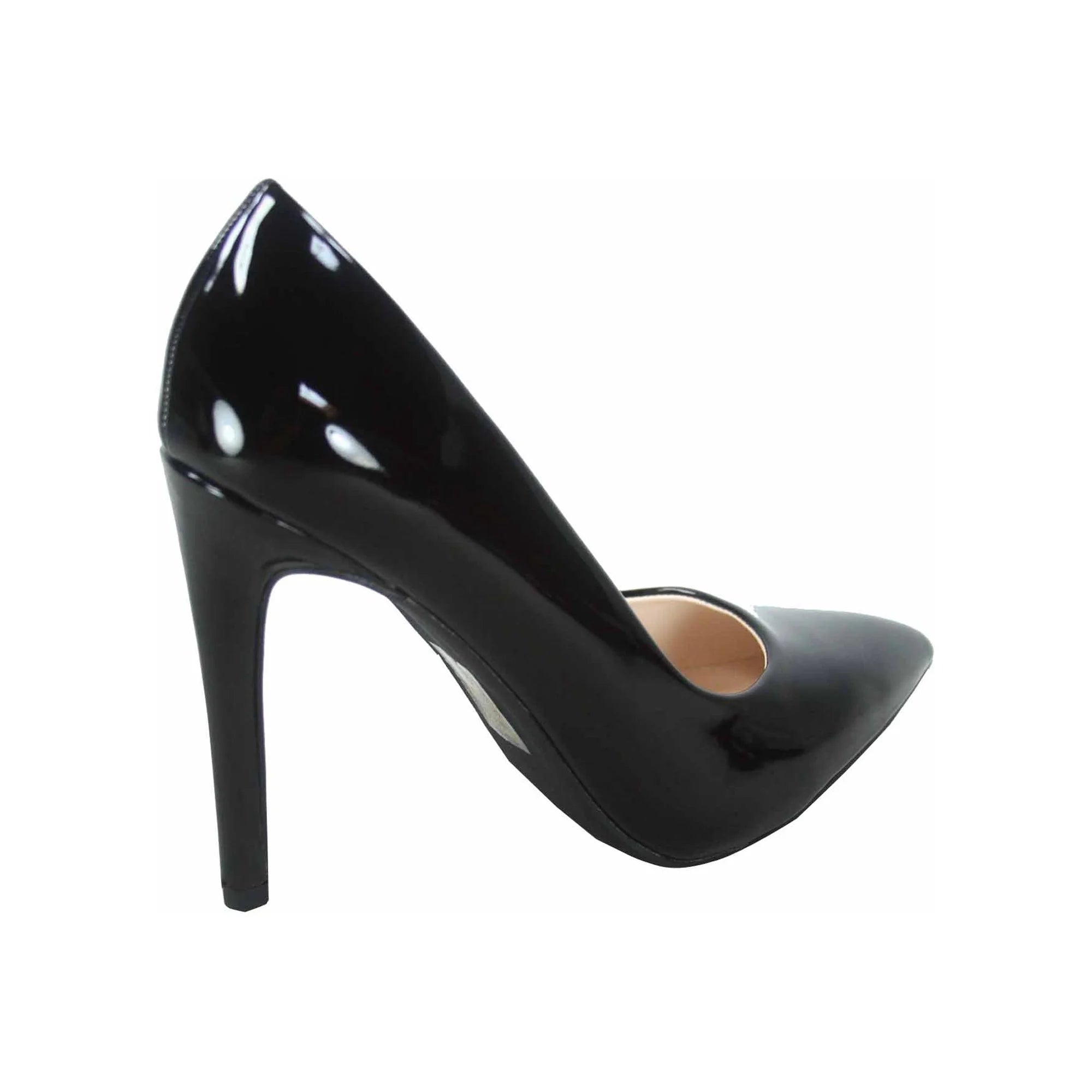 My Delicious Scheme-S Women Patent Pointy Toe High Heel Shoe Black – Glossy Stiletto Pumps for Elegant & Formal Wear