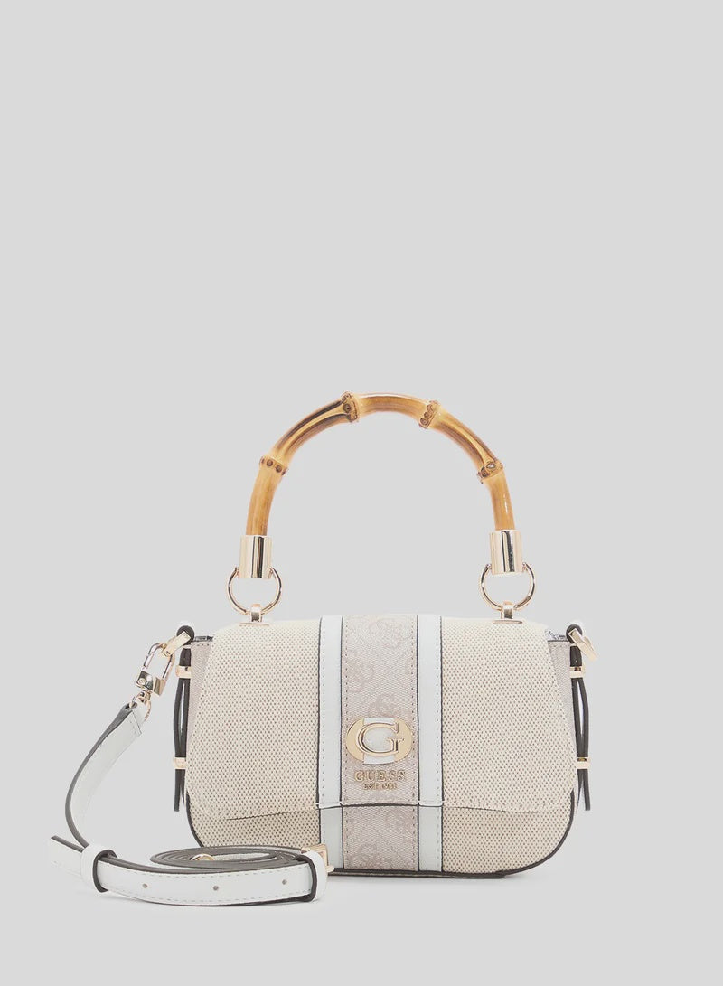 Guess Kerima Bamboo Mini Hand Bag  AG933778 Natural Dove