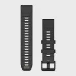 Garmin QuickFit® 22 Watch Bands Black/Pebble Gray Silicone010-13392-00