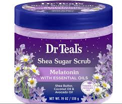 Dr Teal's Shea Sugar Sleep Body Scrub Melatonin with Essential Oils-538 Grams