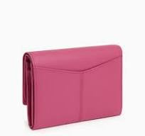 Medium Charlotte wallet in smooth leather Fuxia TOTT3301X12