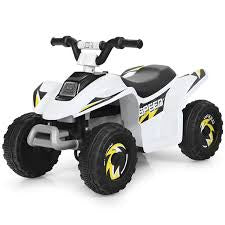 Resenkos 6V Kids Ride On Electric ATV, Ride Car with 4 Wheels, Ride-On Toy for Toddlers 1-3 Boys & Girls TY327787 White