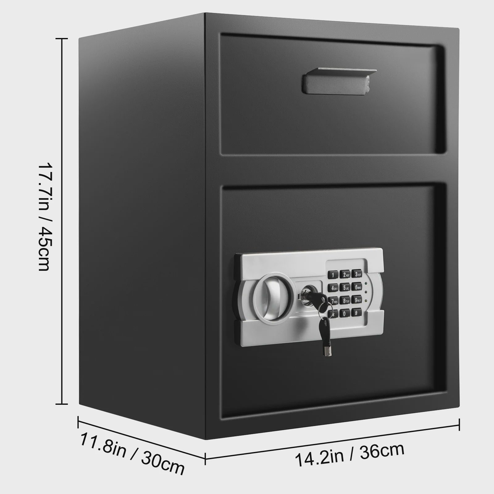 Vevor HappyBuy (SS-450L) Cubic 1,7 Digital 2 Keys Depository Safe