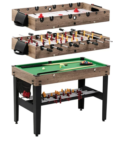 MD Sports 48" Combo Air Powered Hockey, Foosball, and Billiard Game Table