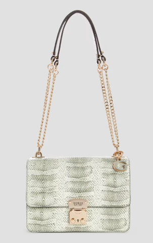 GUESS Eliette Snakeskin Convertible Crossbody-Natural