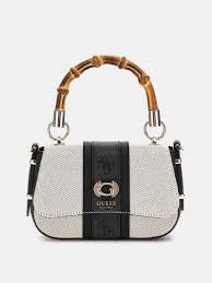 Guess Kerima  Bamboo Bag AG933778 Natural Coal