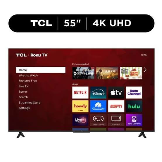 TCL 55" Class S-Series 4K UHD HDR LED  Smart TV with Roku TV (2026