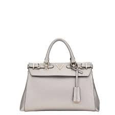 GUESS Eco Ali Luxury Satchel Bag Pewter