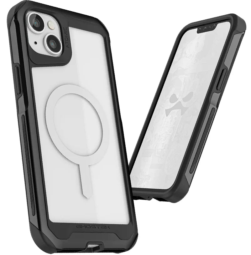 Ghostek Atomic Slim 4th Gen Case for iPhone 14 Max – Black Metal Shockproof Protective Cover