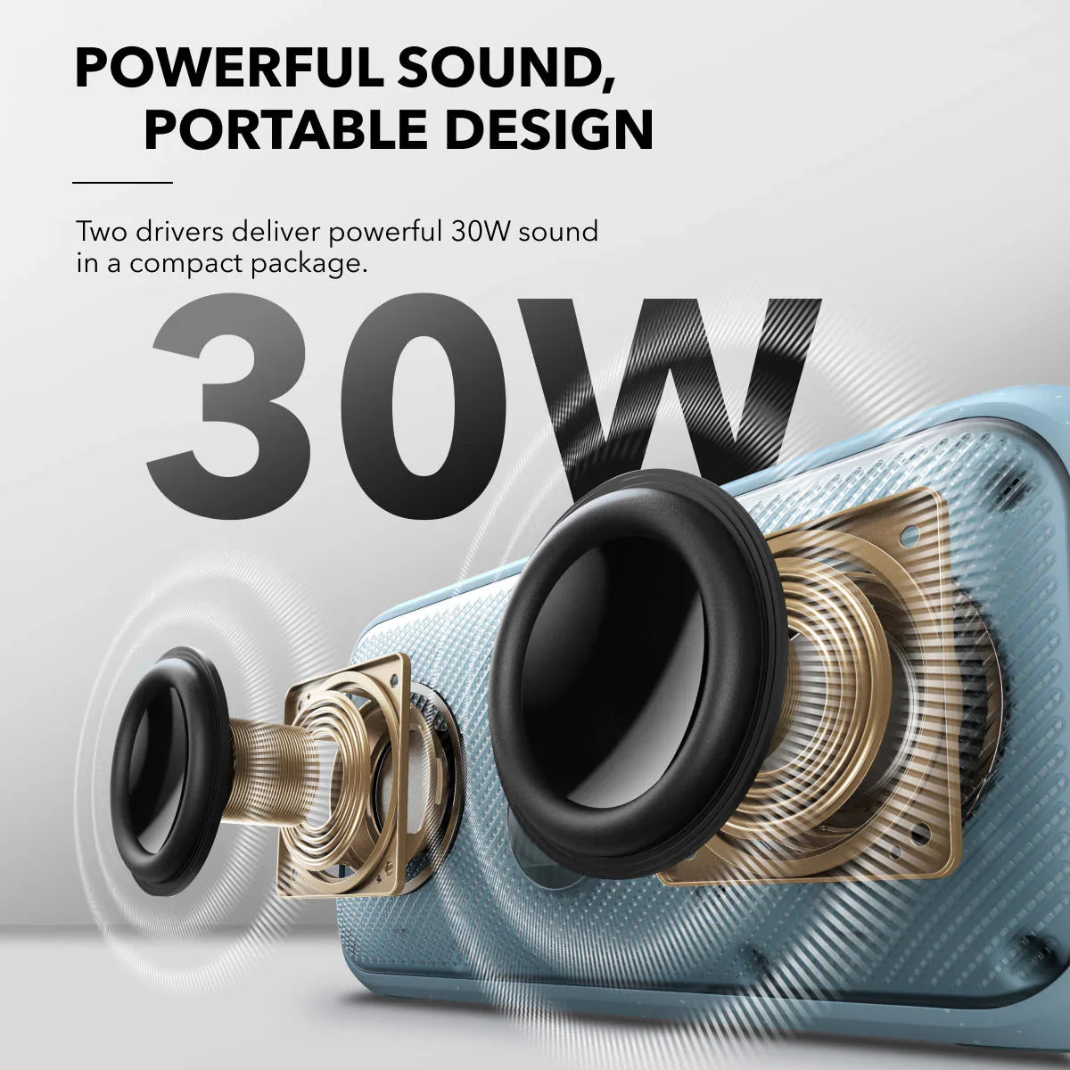 Anker Motion 300 Wireless Blue Speaker (A3135031)
