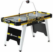 MD Sports 54'' Air Hockey Table Overhead Electronic Scorer Black/Yellow