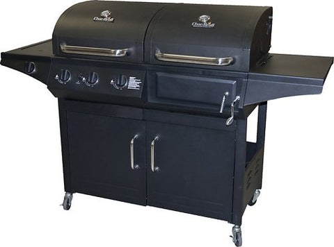 Char-Broil 1010 Deluxe LP Gas & Charcoal Cabinet Outdoor Grill Black