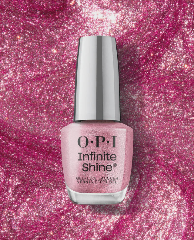 OPI Infinite Shine Shined, Sealed, Delivered 15ml – Long-Lasting Berry Pink Shimmer Nail Polish with Gel-Like Shine