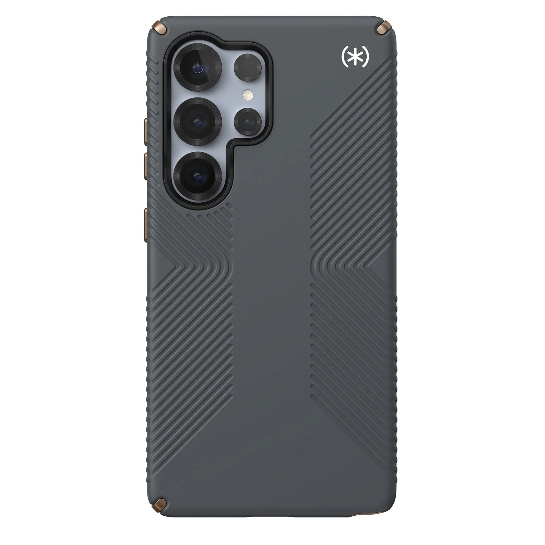 Quikcell Speck Presidio2 Grip + Magnet Case for Samsung Galaxy S25 Ultra – Charcoal Grey/Cool Bronze/White