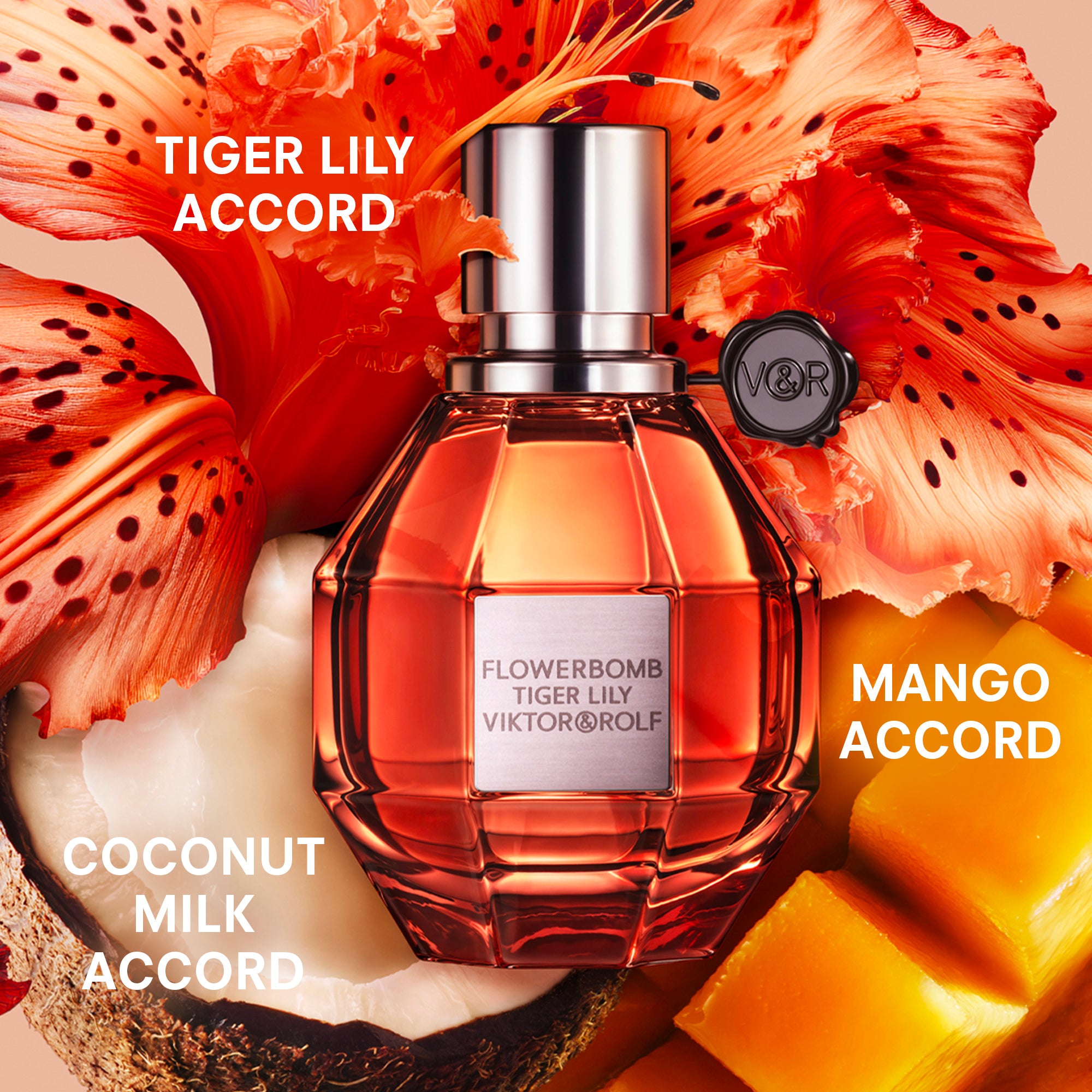 Viktor & Rolf Flowerbomb Tiger Lily Eau de Parfum 100ml for Women – Warm Solar Floral Coconut Fragrance