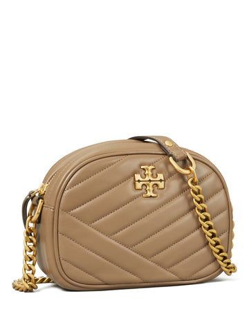 Tory Burch Women Hb Kira Chevron Small Camera Crossbody Strap Bag Sandpiper