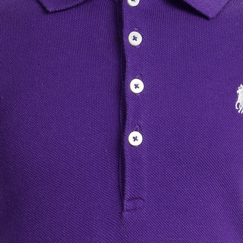 US Polo Assn Custom fit 35-203 women Short Sleeve Polo T-Shirt Purple-MT