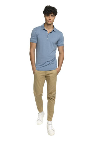 US Polo Assn Custom fit 627 Men Short Sleeve Polo T-Shirt Blue- SHW/MT