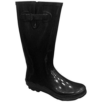 Pierre Dumas Rain-1 Classy Rain Boots-Black-SHW