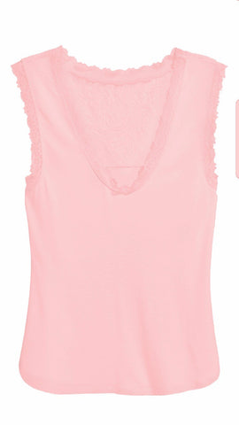 H&M 1636/1-Top With Lace Details-Blush-SHF
