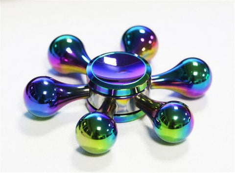 Fidget Spinner Mode Molecule Style Rainbow Metal Material Ceramic Bearing Hand Spinner