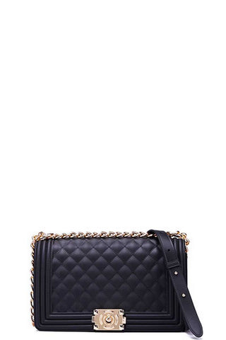 Fashion Women Tender Jelly Crossbody Bag Black