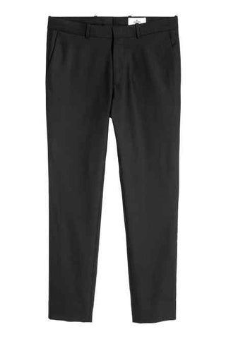 H&M Men 5686/1 Regular Fit Black Dress Pants-SHW