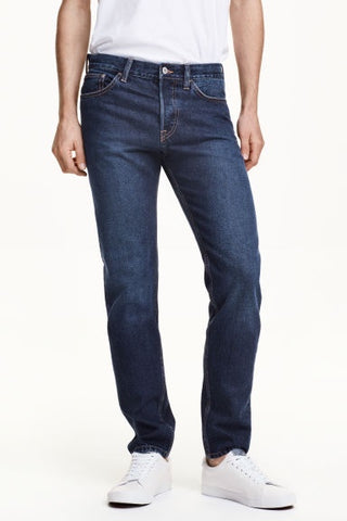 H&M Men 5672/1 Dark Denim Slim Regular Tapered Jeans-SHG