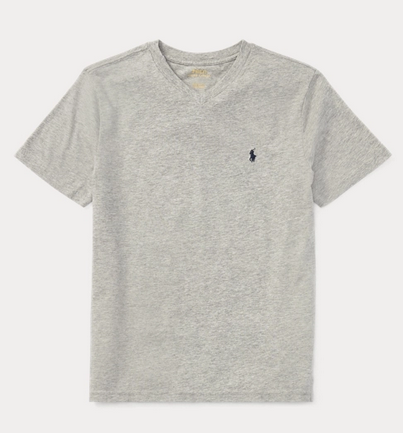 Polo Ralph Lauren Men V-Neck T-Shirt Grey Heather-MT