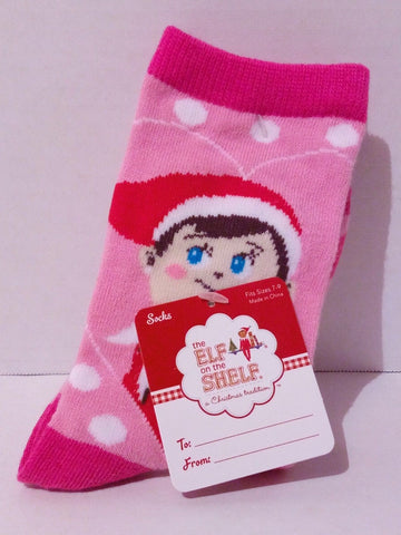 Elf On The Shelf: Girl Elf Socks Pink Size 7-9