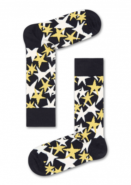 Happy Socks Unisex Black/Yellow/White-GL